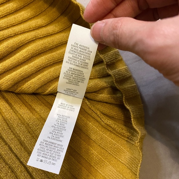 Aerie mustard sweater mini skirt Size XS - Picture 5 of 10